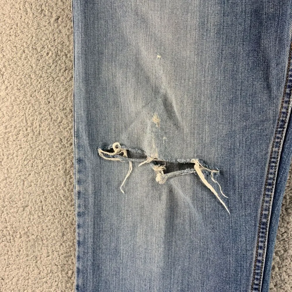Levi's 559 Jeans Mens 38x32 Blue Relaxed Straight Destroyed Denim‎ Skater 38x31